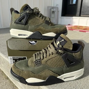 Size 9M - Jordan 4 Craft Olive FB9927-200 GREAT CONDITION - Picture 1 of 22