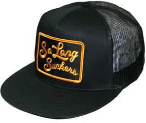 Authentic LUCKY 13 So Long Sucker Snapback Trucker Hat Black NEW - Picture 1 of 1