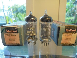 MULLARD EF86 PAAR NEW OLD STOCK SQUARE GETTER BRITISCHE VINTAGE RÖHREN VENTILE - Bild 1 von 11