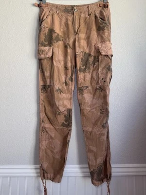 Pantalones Da-nang Cargo Camuflados Y2K Grunge Mezcla Seda Envejecida Cordón Talla: S Foto 1 de 4