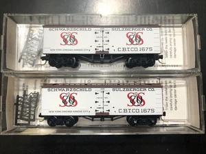(2) N Scale Micro-Trains #58020  Schwarzchild & Sulzberger 36' Wood Ice Reefer - Picture 1 of 10