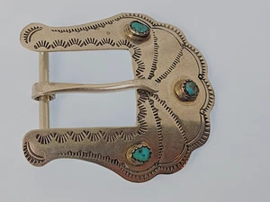 Fibbia NA nativi americani Ranger 1,75 x 2 in .925 adatta per cintura 1" JHJ Navajo vintage - Foto 1 di 10
