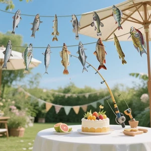 Fisherman Themed Fishing Hanging Banners Festive Occasions - Picture 1 of 11