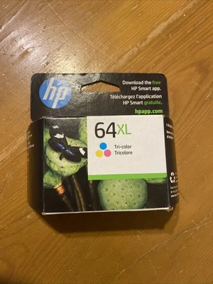 Cartucho de tinta original tricolor HP 64XL fecha de caducidad mayo 2024 Foto 1 de 4