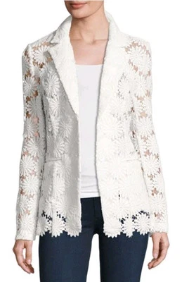 NWT Berek SZ M 'Daisy' White Lace Blazer W/Pockets - Image 1 of 4