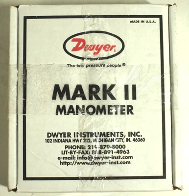 Instrumento Manómetro Dwyer - Mark II NUEVO Foto 1 de 4