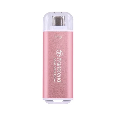 Transcend ESD300 1TB Pink Portable SSD USB Type C High Speed Data Transfer - Image 1 of 4