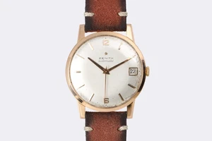 Orologio Vintage Zenith Oro Rosa 18k 35mm Automatico - Foto 1 di 6