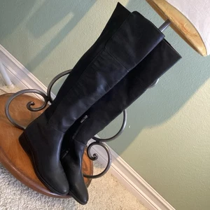 Sam Edelman Damen Pam schwarze Overknee-Stiefel Schuhe 7,5 M - Bild 1 von 5