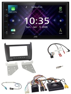 JVC DAB 2DIN Lenkrad Bluetooth USB Autoradio für VW Polo 6C 6R 14-17 schwarz - Bild 1 von 12