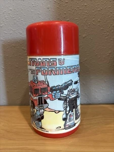 Vintage 1984 Transformers Thermos With Cup and Spout Lid - SEE PHOTOS - Picture 1 of 7