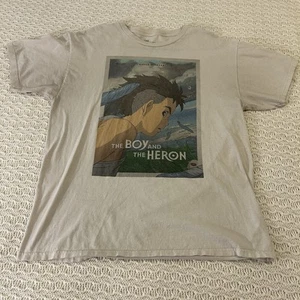 The Boy And The Heron T-Shirt Soft Vintage Feel Off White Grafik T Anime Large - Bild 1 von 5