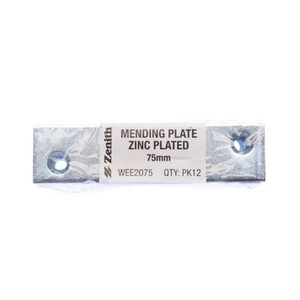 Zenith 75mm Zinc Plated Mending Plates - 12 Pack - Picture 1 of 1