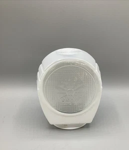 Vintage Mid Century Single Bulb School House Dome Textured Clear Frosted Glass - Picture 1 of 9