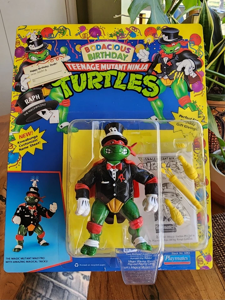 Raph El Magnífico 1992 Vintage TMNT Bodacious Fiesta de Cumpleaños Foto 1 de 4