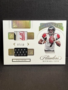 Parche Panini 2021 impecable Michael Vick Legendary Gold/10 Mitchell And Ness - Imagen 1 de 3