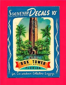 Vintage Bok Tower Lake Wales Florida 1951 Meyercord Water Decal Old Stock - Picture 1 of 1