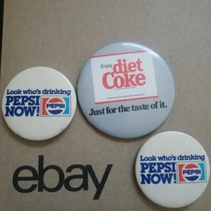 pepsi  3 Cool Old pepsi Buttons - Picture 1 of 6