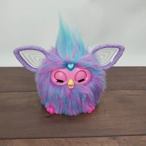 Furby Purple Plush Tie Dye Interactive Toy 2023 Glowing Ears Tested Works - Picture 1 of 9