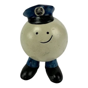 Vtg Enesco 1976 Policeman Egghead Foot Coin/Piggy Bank Retro Figure Ceramic RARE - Picture 1 of 10
