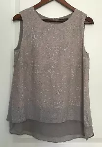 CAMICIA DONNA MULTICOLORE SENZA MANICHE ROSA E OLIVA TAGLIA LARGE - A12/6 - Foto 1 di 7