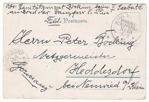CHINA Cover 1901 Marine Schiffpost "PISA" Ship Deutsche Post to Germany (c127) - Picture 1 of 4