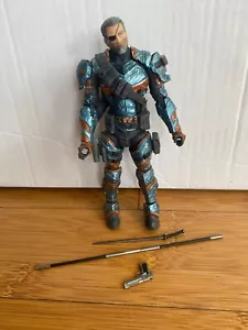 DC DIRECT BATMAN ARKHAM ORIGINS SERIES 2 DEATHSTROKE UNMASKED ACTION FIGURE - Picture 1 of 4