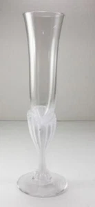 DAUM SEKTFLÖTE PATE DE VERRE KRISTALL UND KLARGLAS 11 ZOLL HOCH - Bild 1 von 6