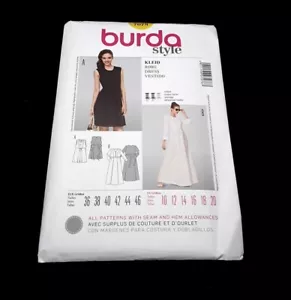 BURDA UNCUT Pattern 7078 Womens Pullover Mini Maxi Dress Size 10-20 NEW - Picture 1 of 6