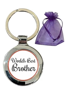 World’s Best Brother Personalised Beta Keyring in Gift Bag - Foto 1 di 3