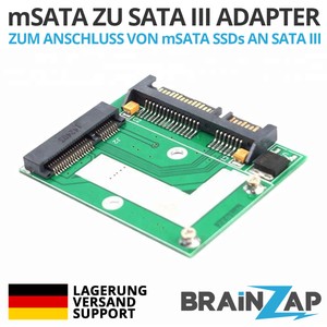 mSATA 50*30 mm SSD auf 2,5-Zoll SATA 3 III Konverter Adapter Karte Mini-SATA