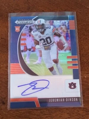 JEREMIAH DINSON 2020 Panini Prizm Draft Retail BLUE AUTO  RC #184 AUBURN - Image 1 of 2