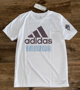 Camiseta deportiva de fútbol blanca para niños jóvenes L 14/16 ADIDAS MLS Colorado Rapids - Imagen 1 de 4