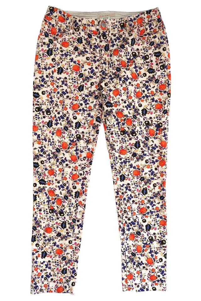 PAUL & JOE BROTHER Vaqueros Estampado Floral F 40 EE. UU. 8 EUC Elástico Ligero Foto 1 de 4