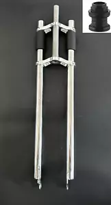 26"x3.5 Triple Tree BICYCLE Fork 1" Threaded Non-Suspension Bike Fork & Headset - Picture 1 of 12