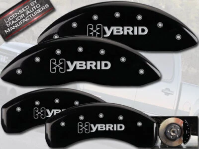 2006-2009 GMC Envoy /XL dianteiro +traseiro preto MGP tampas de pinça de disco de freio "híbrido" - Imagem 1 de 4