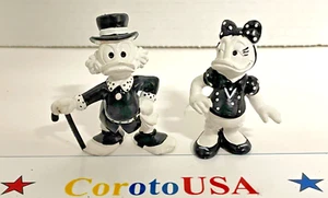 Disney Bullyland Scrooge Ncduck & Daisy Duck • Black & White PVC Figure Germany - Picture 1 of 6