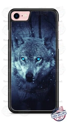 Blue Eye 灰色 狼 幻想手机壳 保护套 适合 iPhone 12 三星 A21 LG 谷歌 — 第 1/4 张图片