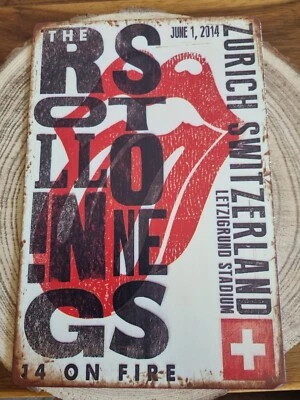 🍀 Blechschild Metallschild Band Rock The Rolling Stones Tin Sign