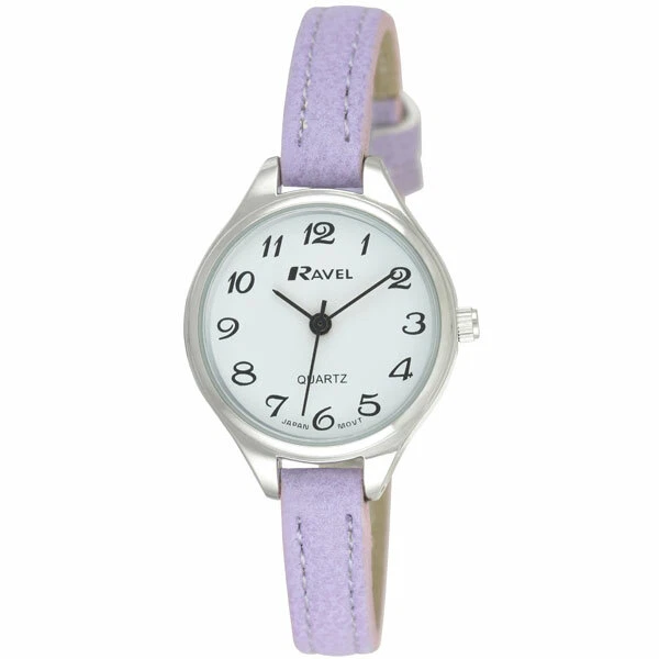 Ladies Petite Cocktail watch by Ravel faux Purple Leather Strap Model R0131.07.2 - Image 1 of 1