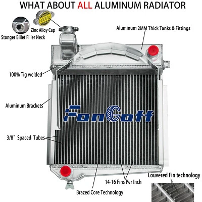 4Row ALUMINUM RADIATOR FOR 1958-1967 64 AUSTIN HEALEY SPRITE/MG MIDGET 948-1098 Foto 1 de 4