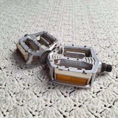 Vtg Shimano SX Pedals PD-MX15 9/16 BMX Mountain Bike Silver - Image 1 of 4