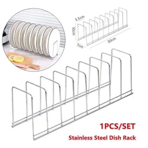 1PCS Stainless Steel Dish Rack Kitchen Dish Pan Plate Draining Rack - Picture 1 of 14