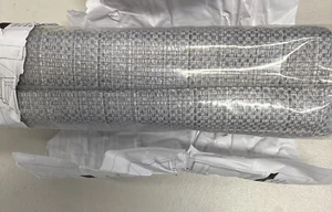 Room Darkening Basketweave Cordless Roman Shade MP40-6552 Gray 31x64in Open Box - Picture 1 of 2