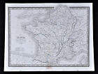 1839 Monin Historical Map Ancient France Gaule Lutecia Parisii Paris Antique