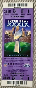 2015 SUPER BOWL XLIX (49) FULL - PURPLE (RARE) - MINT- AUTHENTIC TICKET - NEW - Picture 1 of 2