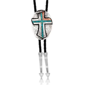 Montana Silversmiths Inner Light Turquoise Bolo Tie BT4779 - Picture 1 of 5
