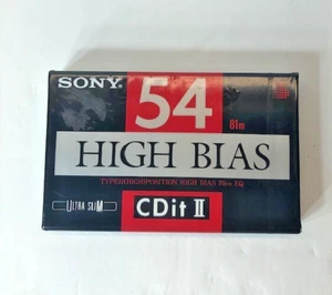 Cinta de casete SONY 54 CDit II High sesg nueva sellada - Imagen 1 de 2