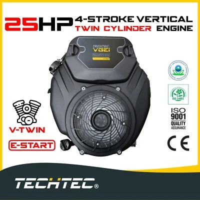 25HP V-Twin 4-Stroke Vertical Shaft Petrol Engine For Zero-Turn Ride-On Mowers - image 1 of 4