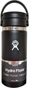 Travel Coffee Flask with Flex Sip Lid by Hydro Flask, 16 oz Black